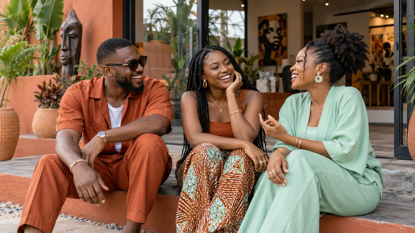 Friends sharing a laugh